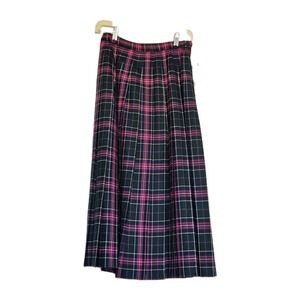 Vtg Pendleton Plaid Tartan Pleated Classic Preppy Heritage Midi Skirt Deadstock